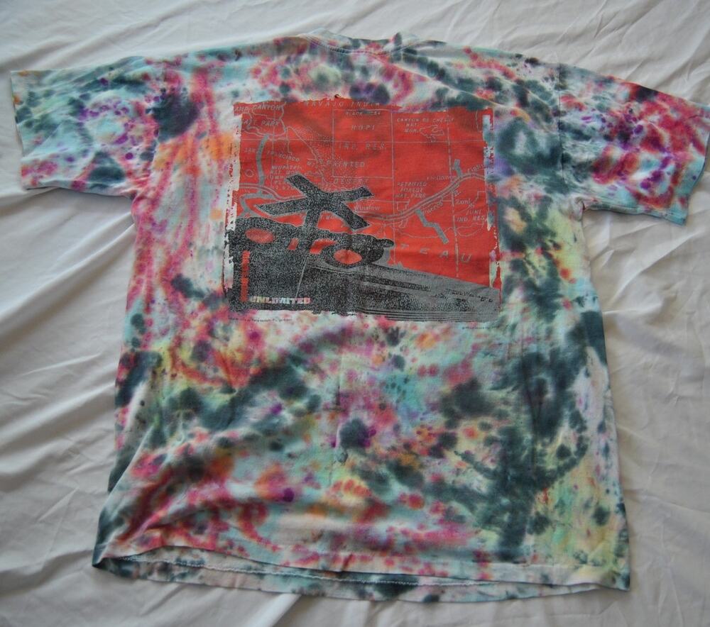 Marlboro Unlimited Upcycled Tie Dye White Short Sleeve Shirt X-Large